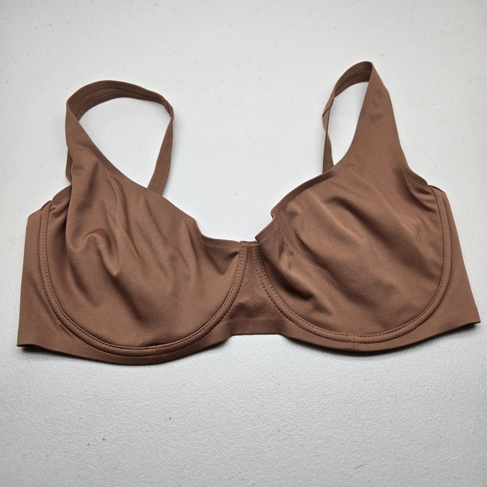 Shecurve Women Bra 38F Brown T Shirt Unlined Underwired Adjustable Straps